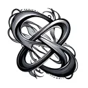 444 Infinity tattoo design idea