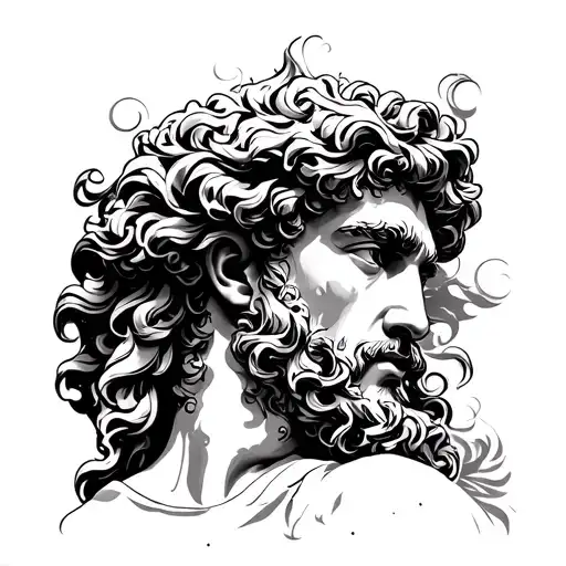 Adonis Greek god tattoo design idea