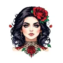 sissy collar tattoo design idea