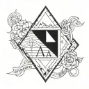 penrose triangle, adding the phrase "everything happens for a reason" tattoo design idea