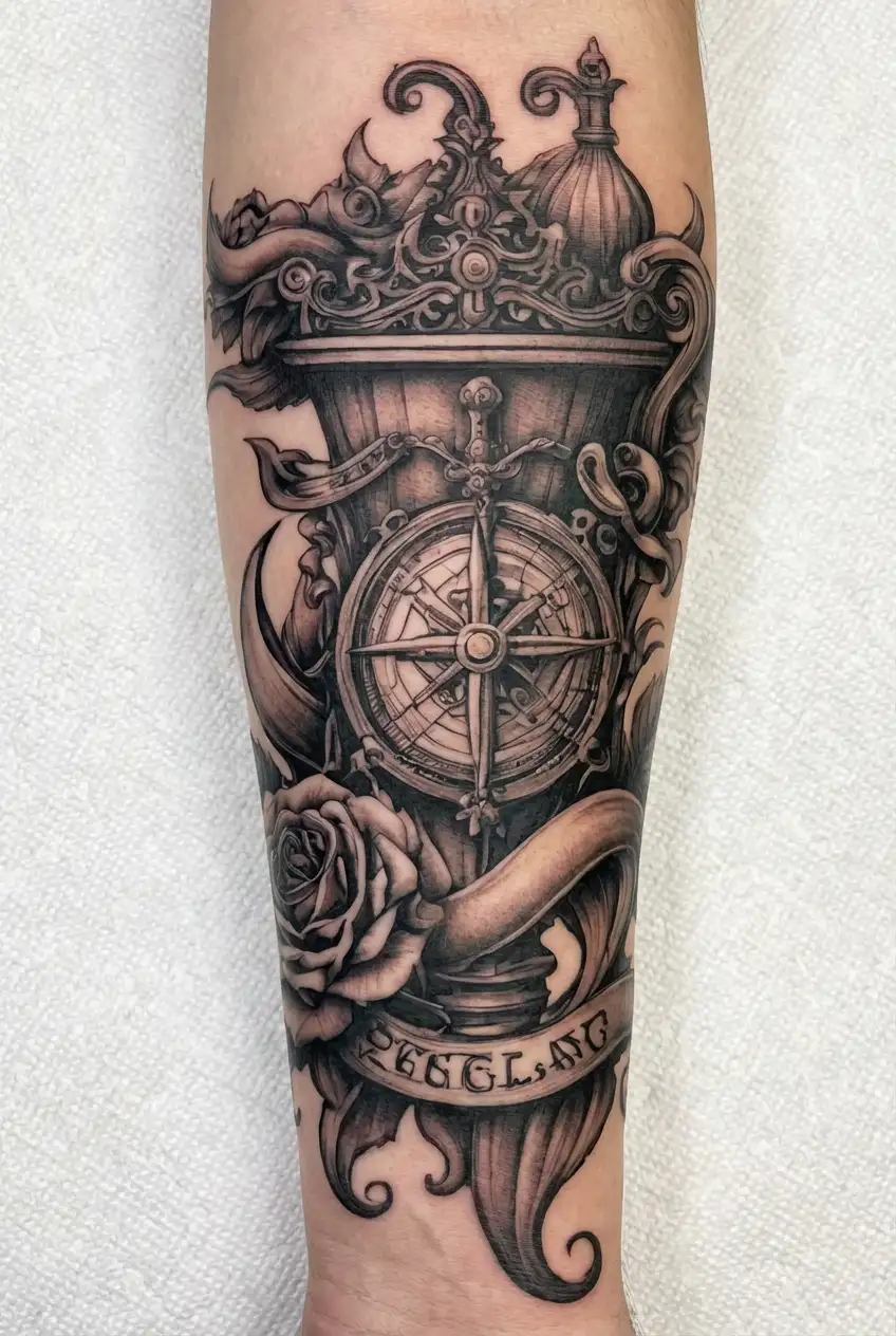england gothic nautical tattoo design idea