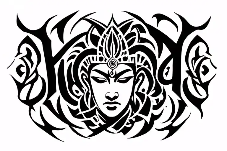 "Karna" karna name tattoo design idea