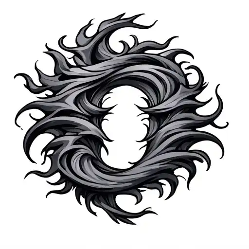 twin flame tattoo design idea