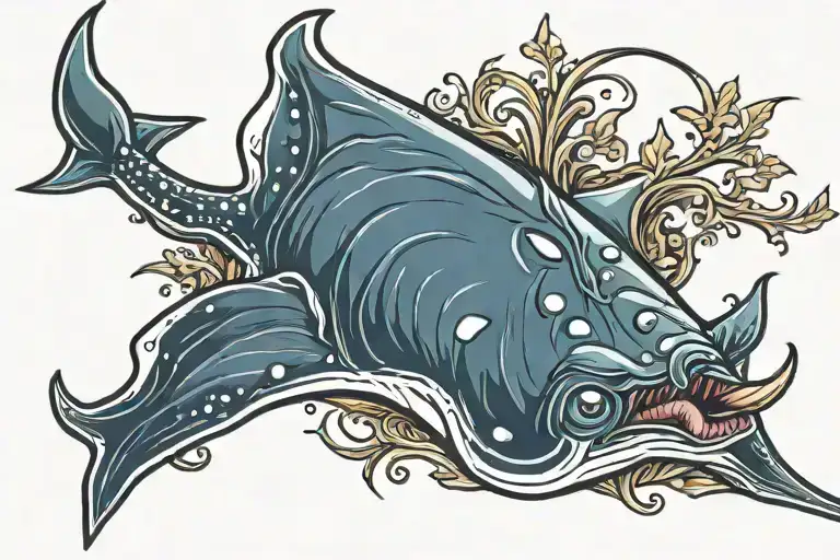 stingray manta ray tattoo design idea