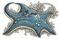 stingray manta ray tattoo design idea