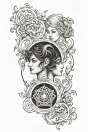 Gemini Aries Libra tattoo design idea