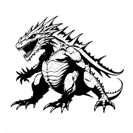 kaiju n8 manga dark visual tattoo design idea