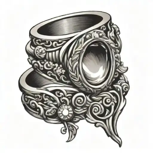 Mens Wedding Ring tattoo design idea