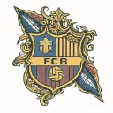 FC Barcelona logo tattoo design idea