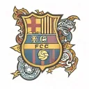 FC Barcelona logo tattoo design idea