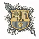 FC Barcelona logo tattoo design idea