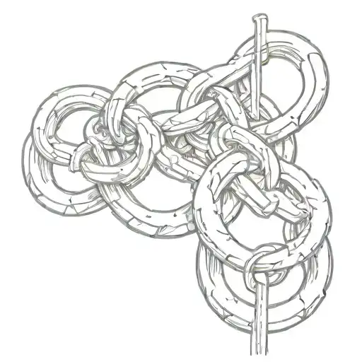 2 Chain Link tattoo design idea