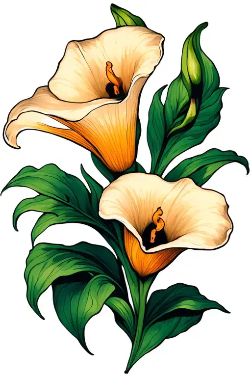 Calla Lilies tattoo design idea