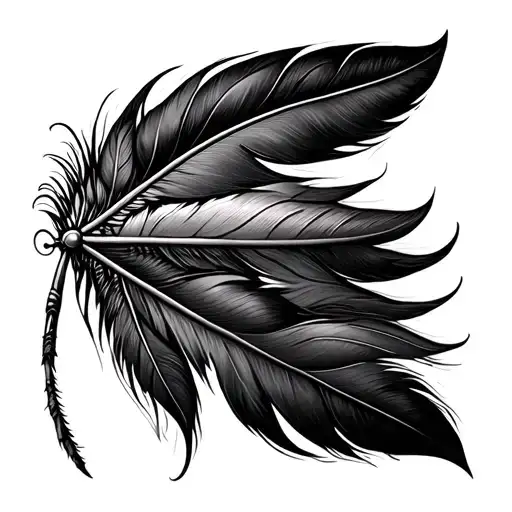 Indian Feather tattoo design idea