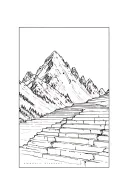 Mountain with Steps Carved In tattoo design idea