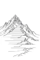 Mountain with Steps Carved In tattoo design idea