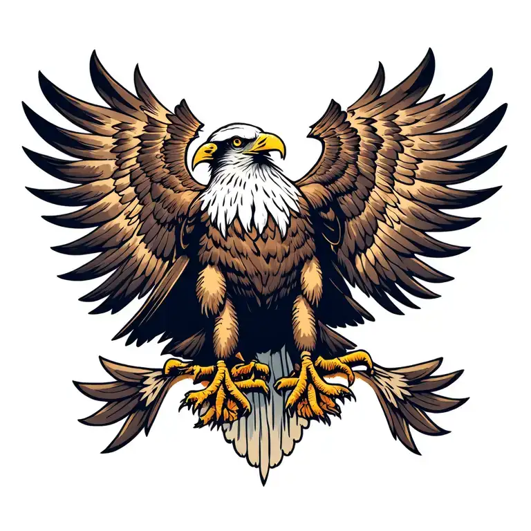 wedge tailed eagle tattoo design idea