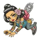 bratz doll tattoo design idea
