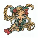 bratz doll tattoo design idea