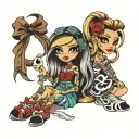 bratz doll tattoo design idea