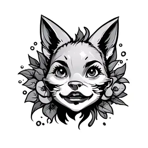 90 Cartoons tattoo design idea