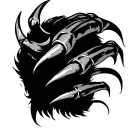 tiger claws on skin tattoo design idea