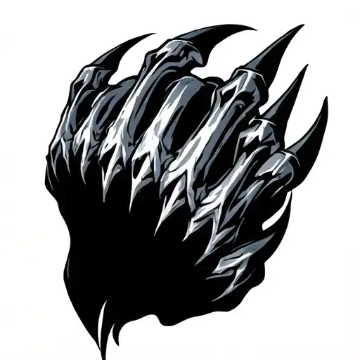 tiger claws on skin tattoo design idea