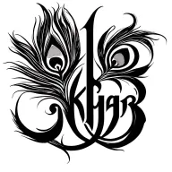 saikumar name with peacock feather transforming tattoo design idea