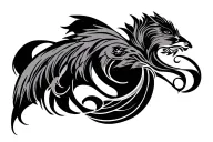 Persian Farvahar tattoo design idea