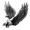 double-headed eagle wings tattoo design idea