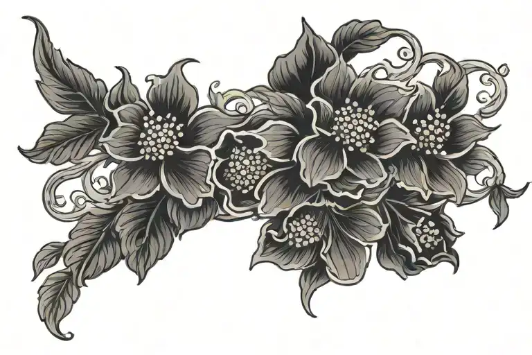 atropa belladonna Victorian wrist bracelet tattoo design tattoo design idea