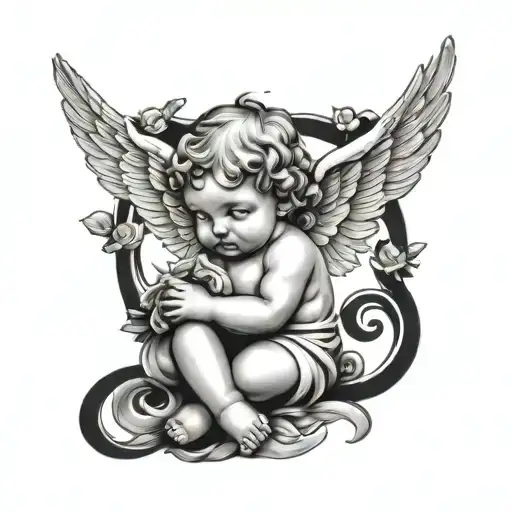 cherub angel, G59 tattoo design idea