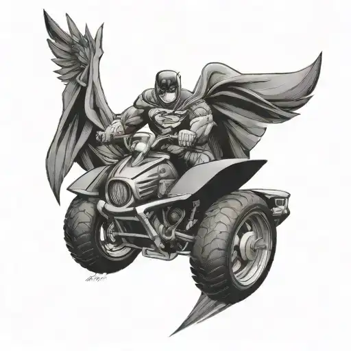 harley hummer superman logos incorporated tattoo design idea