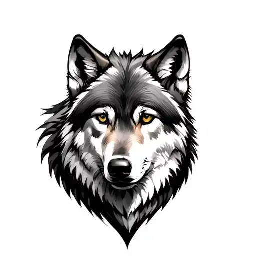 2 Wolves tattoo design idea