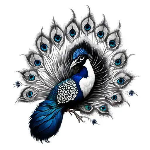 Peacock tattoo design idea