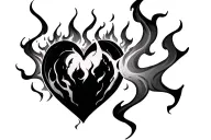 " set your heart ablaze" with flames from demon slayer anime tattoo design idea