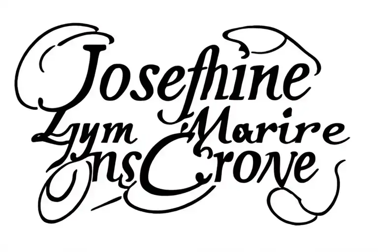 "Josephine Lynn Marie Crowe" blank text space outline tattoo tattoo design idea
