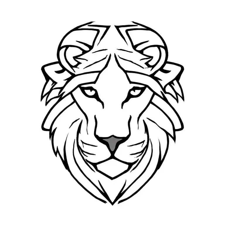leo star sign tattoo design idea
