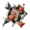 cards and dice tattoo tattoo design idea