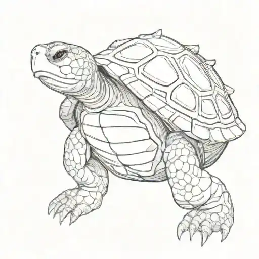 Thai praying Buddhist turtle Michelangelo ninja turtle original movie tattoo design idea