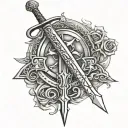 Templar Sword tattoo design idea