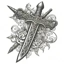 Templar Sword tattoo design idea