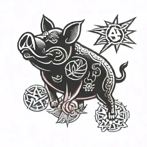 Pink Floyd Pig tattoo design idea