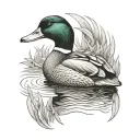 mallard duck tattoo design idea