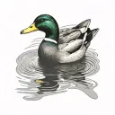 mallard duck tattoo design idea