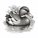 mallard duck tattoo design idea