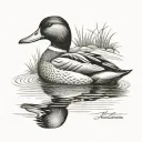 mallard duck tattoo design idea