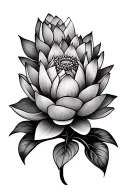 buddha lotus flower blooming tattoo design idea