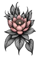 buddha lotus flower blooming tattoo design idea