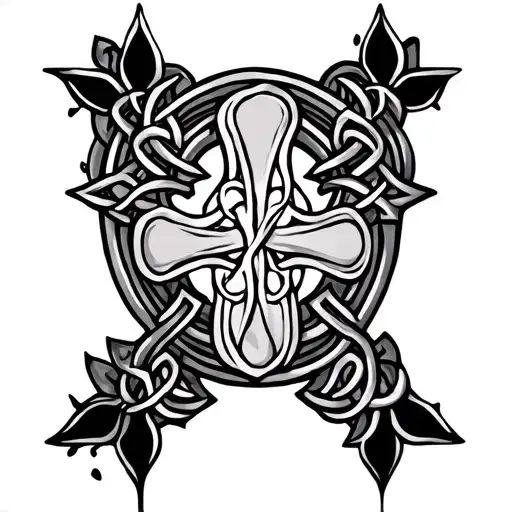 Celtic cross tattoo design idea